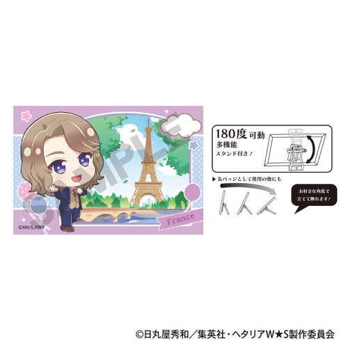 『ヘタリア World★Stars』アート缶バッジ フランス ちまにわ